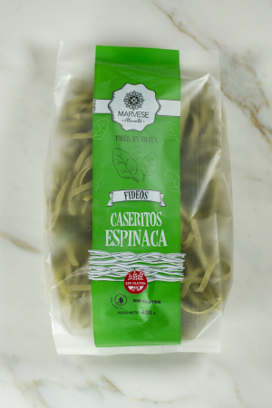 Fideos caseritos espinaca sin TACC - 400 gr