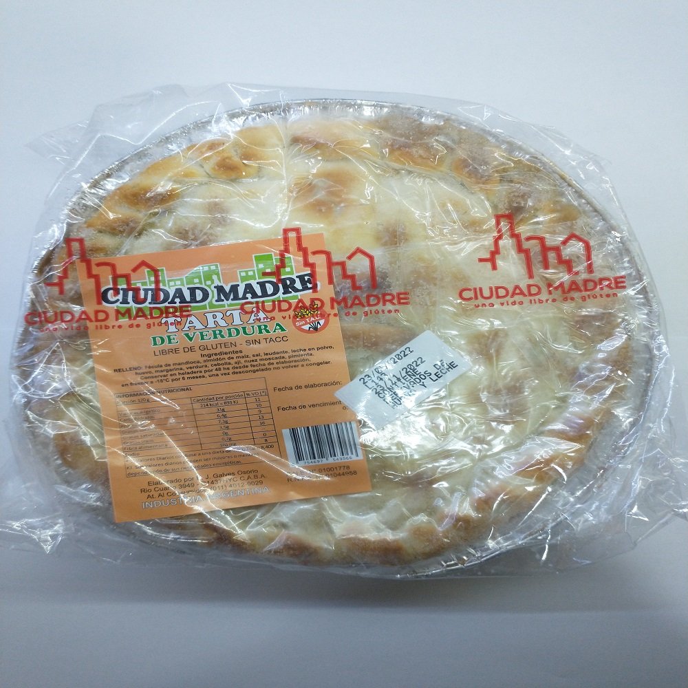 TARTA DE VERDURAS x 500gr de CIUDAD MADRE