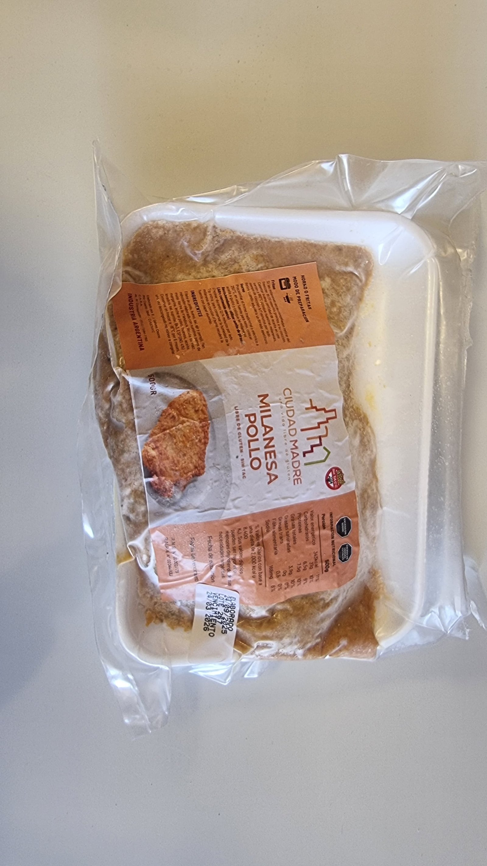 SUPREMA DE POLLO X 500G - MILANESA